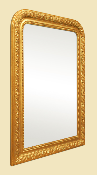 Miroir Louis-Philippe doré décor 1900