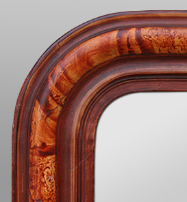 Miroir Louis Philippe bois orangé