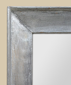 Miroir ancien patine à la feuille d'argent