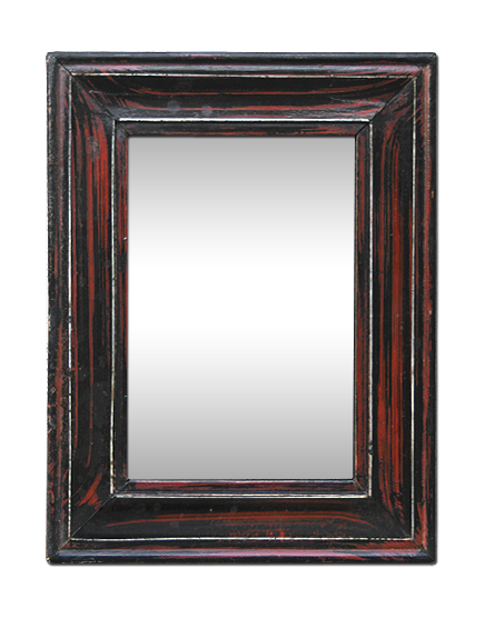 Petit miroir ancien bois d'acajou 1880