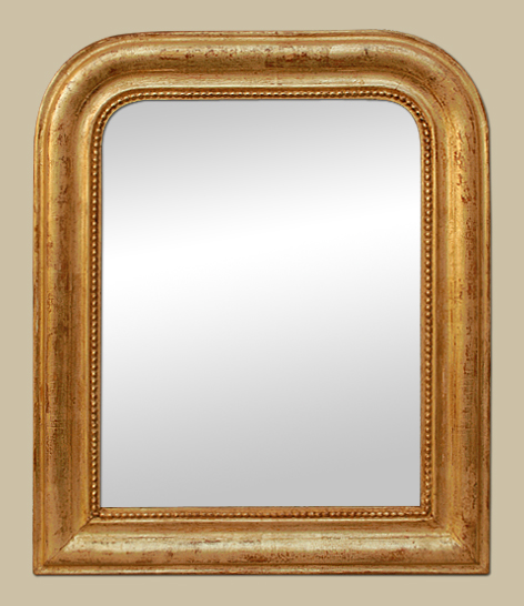 Petit miroir ancien doré  style Louis-philippe