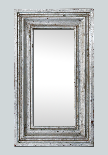 Petit miroir argent bois moulure ancien