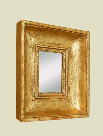 Petit cadre miroir bois doré ancien époque 19ème