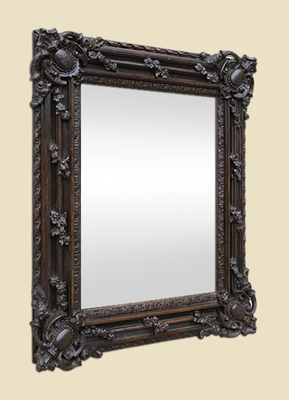 Petit miroir style Louis XIV bois et carton-pierre ancien