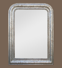 Miroir style Louis Philippe argenté