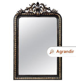 grand-miroir-ancien-cheminee-a-fronton-noir-dore-napoleon-III