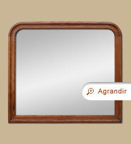 Grand miroir ancien en bois pitchpin