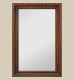Grand miroir en bois à décor de godrons Grand miroir en bois à décor de godrons