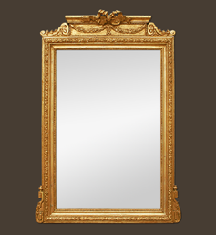 grand-miroir-cheminee-dore-fronton-napoleon-3