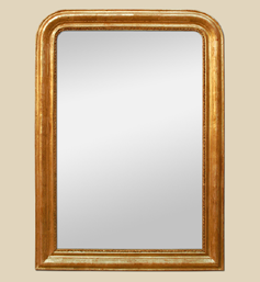 Grand miroir cheminée doré style Louis Philippe