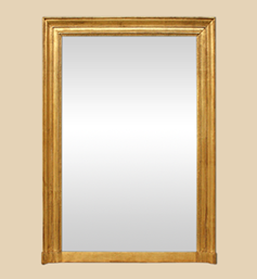 Grand miroir cheminée doré d'époque Louis Philippe 