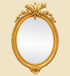 grand-miroir-ovale-dore-colombe-glace-de-mariage-19eme
