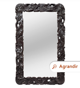 miroir-ancien-bois-sculpte style indonesien-colonial-circa-1920