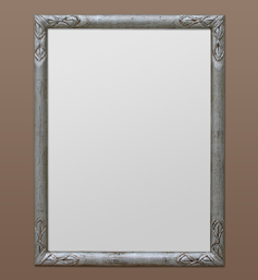 Miroir Art déco argenté patiné
