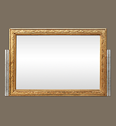 miroir-art-nouveau-or-et-argent