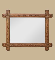 Miroir bois ancien style Art populaire Miroir bois ancien style Art populaire