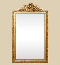 miroir-cheminee-dore-fronton-rocaille-style-louis-xv