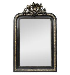 miroir-cheminee-noir-dore-napoleon-3
