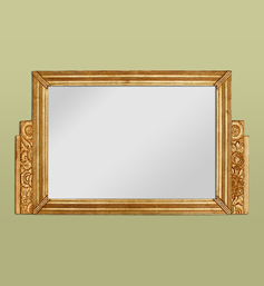 Miroir doré décor stylisé Art déco