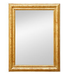 Miroir doré époque Louis-Philippe moulure droite