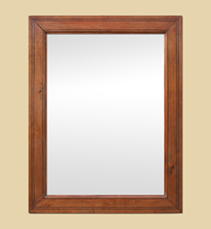 Miroir pitchpin bois ancien filets noir Miroir pitchpin bois ancien filets noir