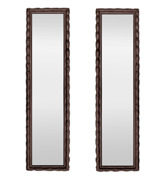 Paire de miroirs anciens style colonial asiatique Paire de miroirs anciens style colonial asiatique