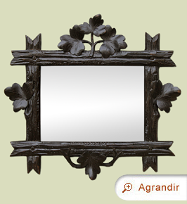 petit-miroir-ancien-en-bois-sculpte-foncé-decor-de-feuillages-style-art-populaire