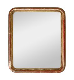 Petit miroir doré époque romantique