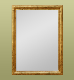 Petit miroir doré cadre mouluré 
