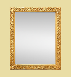 Petit miroir doré à l'or fin d'époque